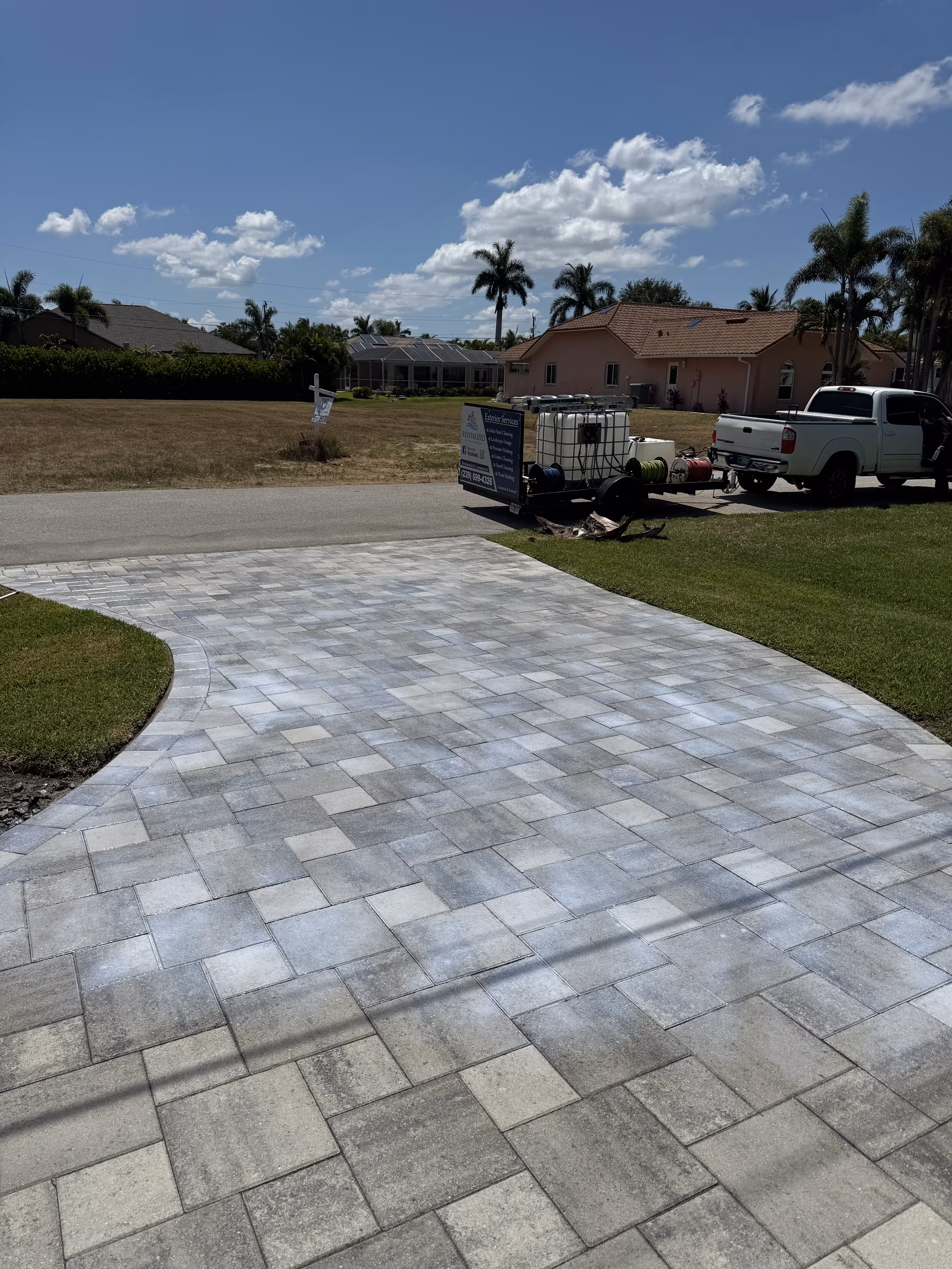 Paver Sealing service demonstration